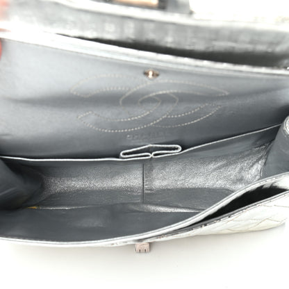 Chanel Metallic Calfskin Striped 2.55 Reissue Flap Silver 5 of 9