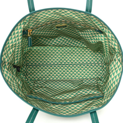 Prada Re-Nylon Saffiano Triangolo Symbole Shopping Tote Green 5 of 10