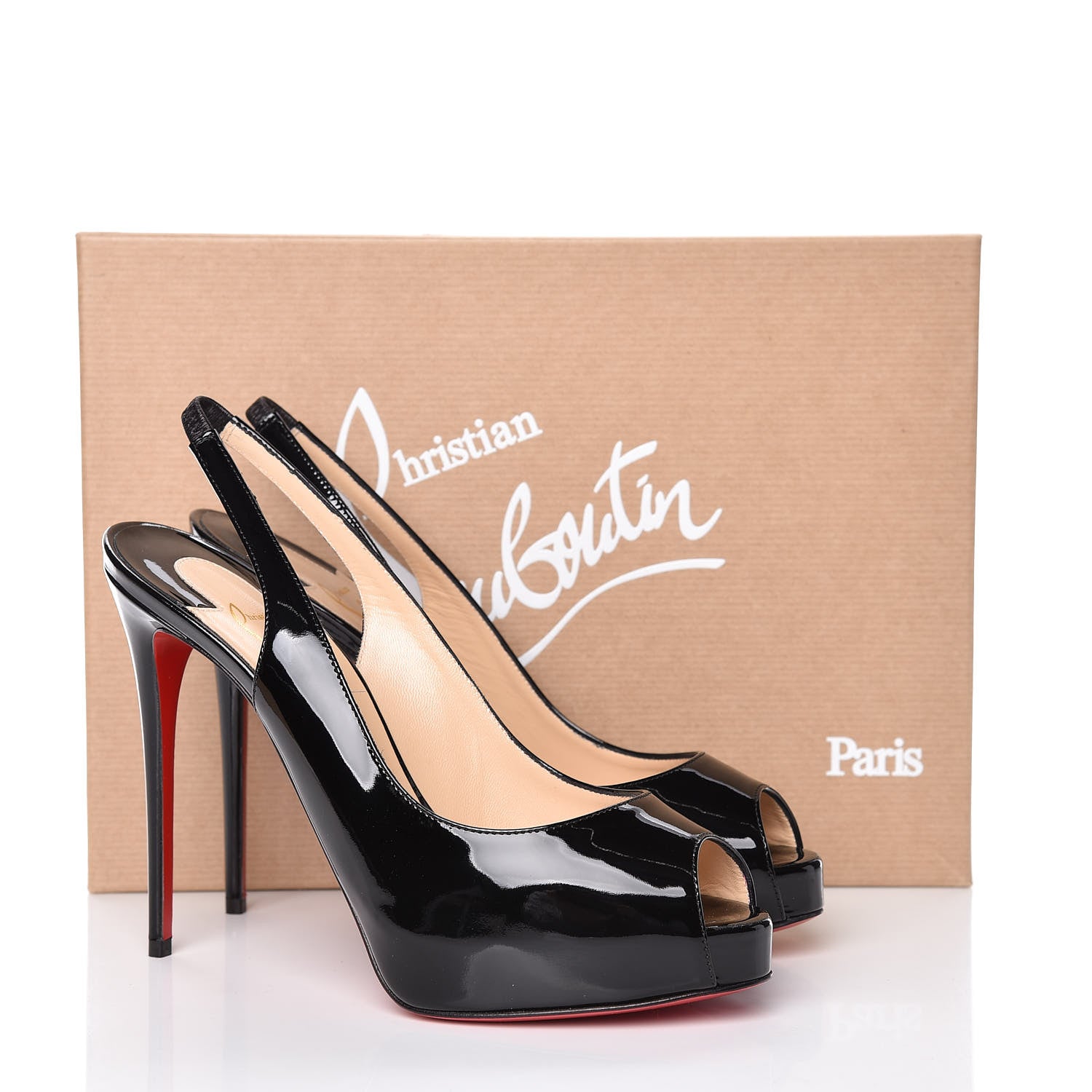 Christian Louboutin Patent Private Number 120 Pumps 37.5 Black 8 of 8