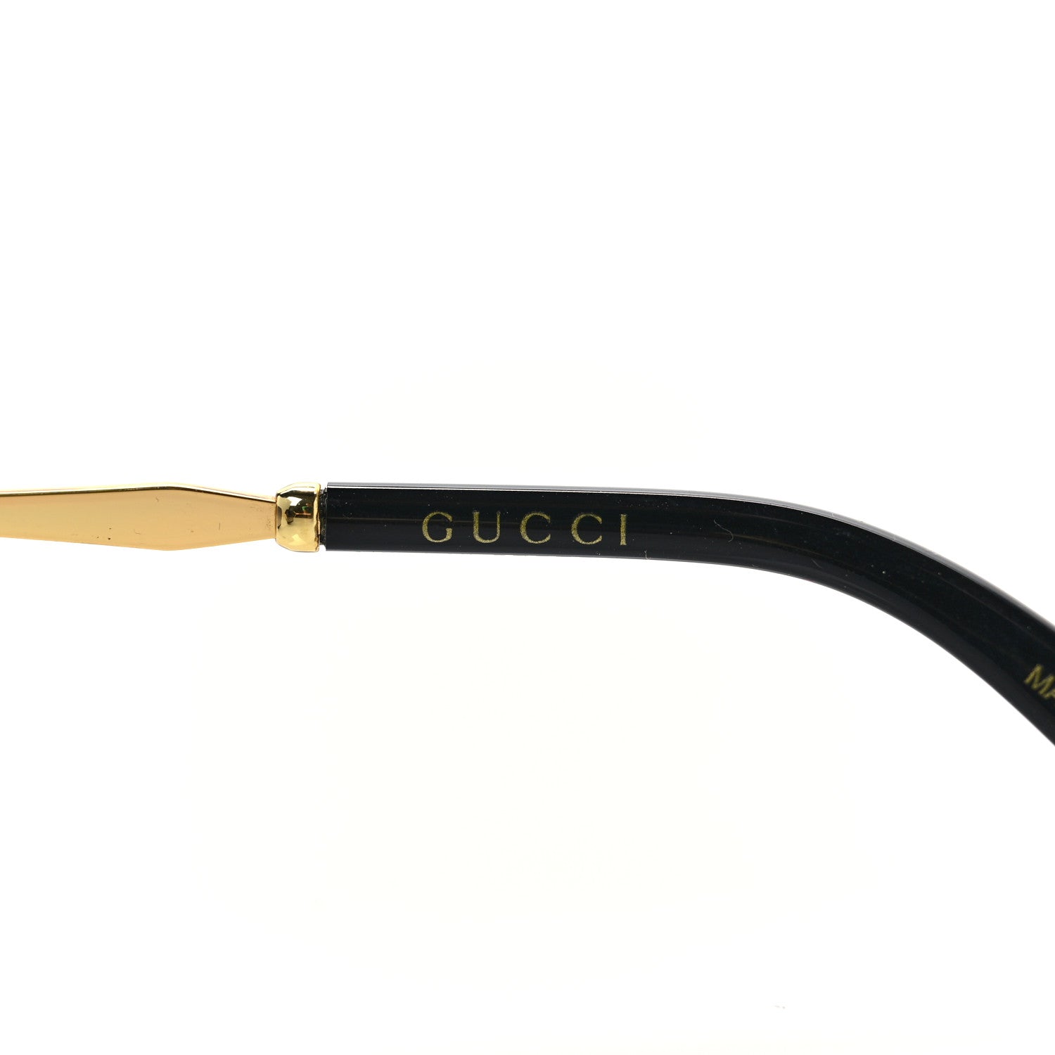 Gucci Metal Square Frame GG0593SK Sunglasses Gold Black 7 of 8