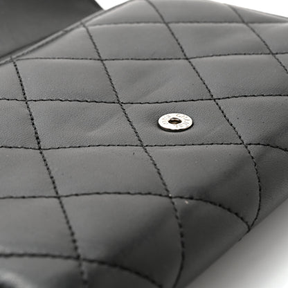 Chanel Lambskin Quilted Large Flap Wallet Black 11 of 16