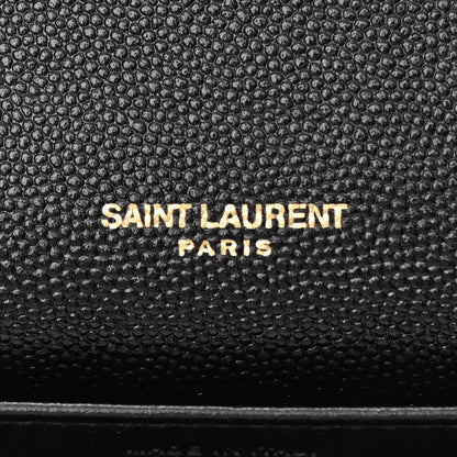 Saint Laurent Grain De Poudre Uptown Chain Wallet Black 7 of 13