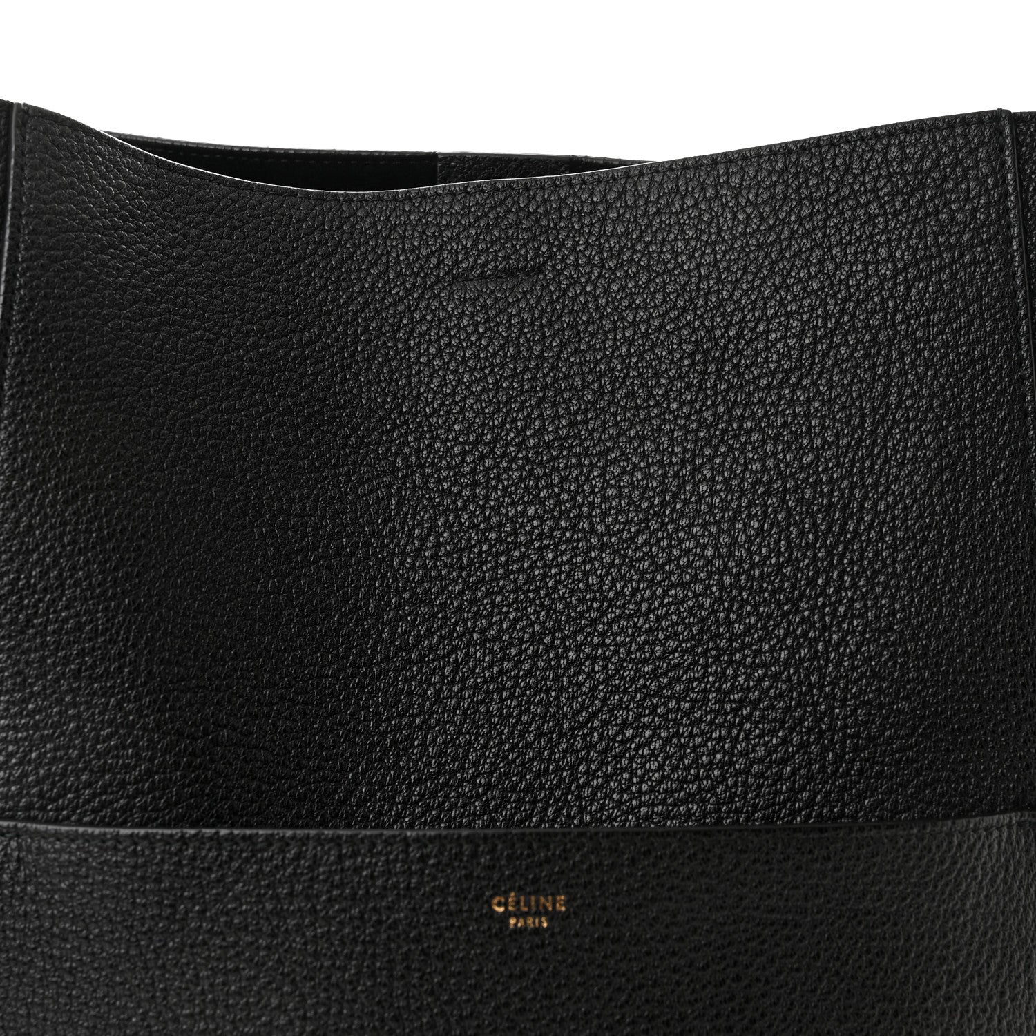 Celine Soft Grained Calfskin Sangle Bucket Bag Black 8 of 10