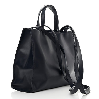 Telfar Vegan Leather Medium Shopping Bag Navy 3 of 11