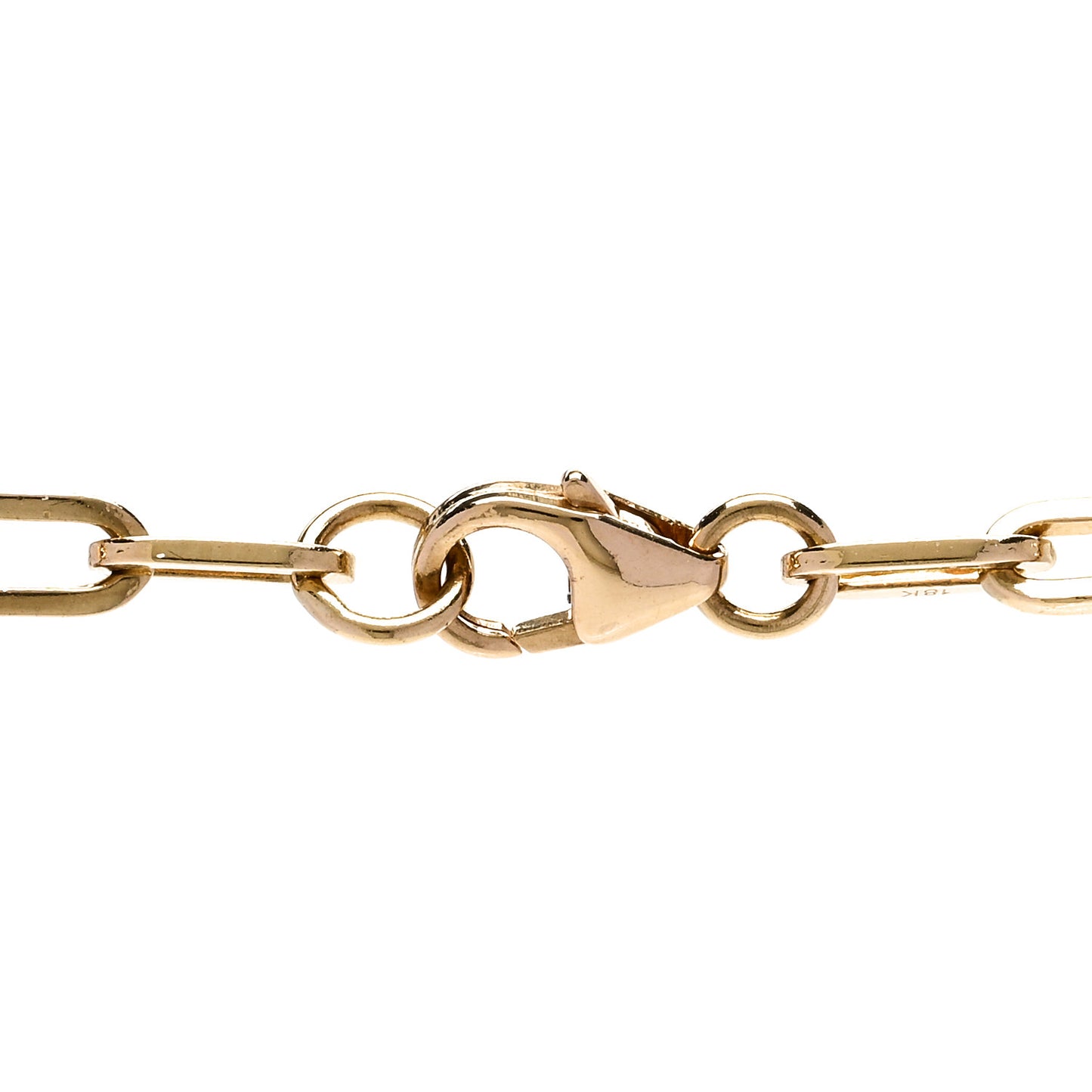 18K Yellow White Gold Diamond Enamel Baby Karma Wholeness Dream Refined Clip Extension Chain Necklace