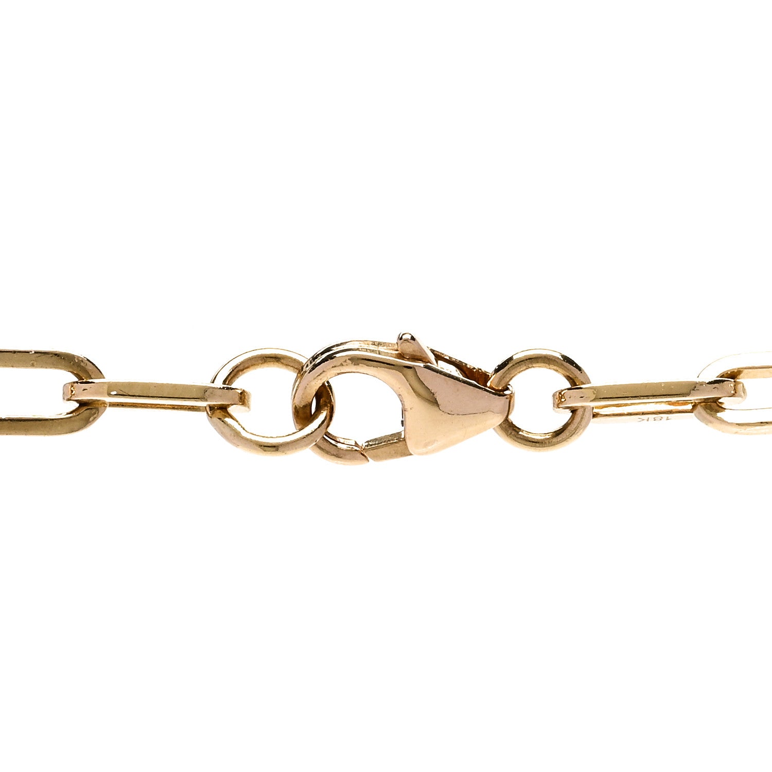 Foundrae 18K Yellow White Gold Diamond Enamel Baby Karma Wholeness Dream Refined Clip Extension Chain Necklace 5 of 5
