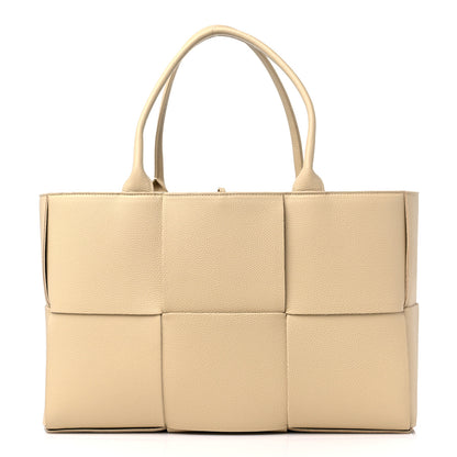 Bottega Veneta Grained Calfskin Intrecciato Medium Arco Tote Porridge 3 of 11