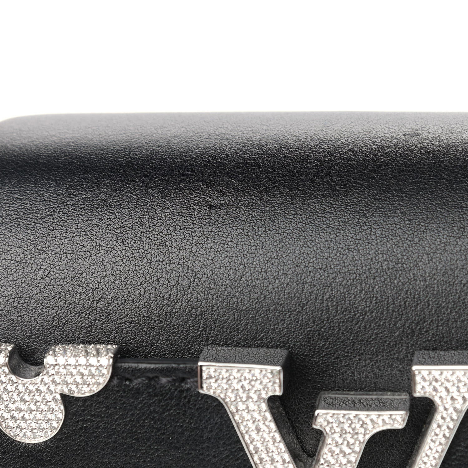 Louis Vuitton Smooth Calfskin Crystal Flowers Capucines BB Black 13 of 14