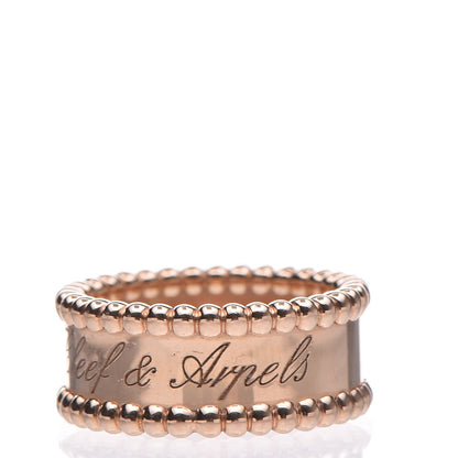 Van Cleef & Arpels 18K Rose Gold Perlee Signature Ring 47 4 4 of 9