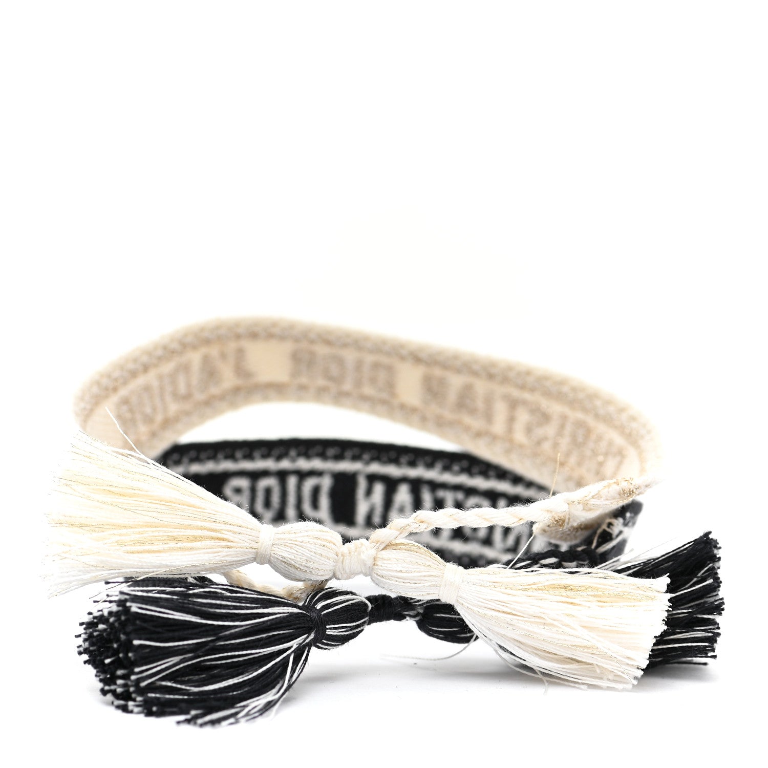 Christian Dior Woven Cotton J'Adior Friendship Bracelet Set 3 of 4