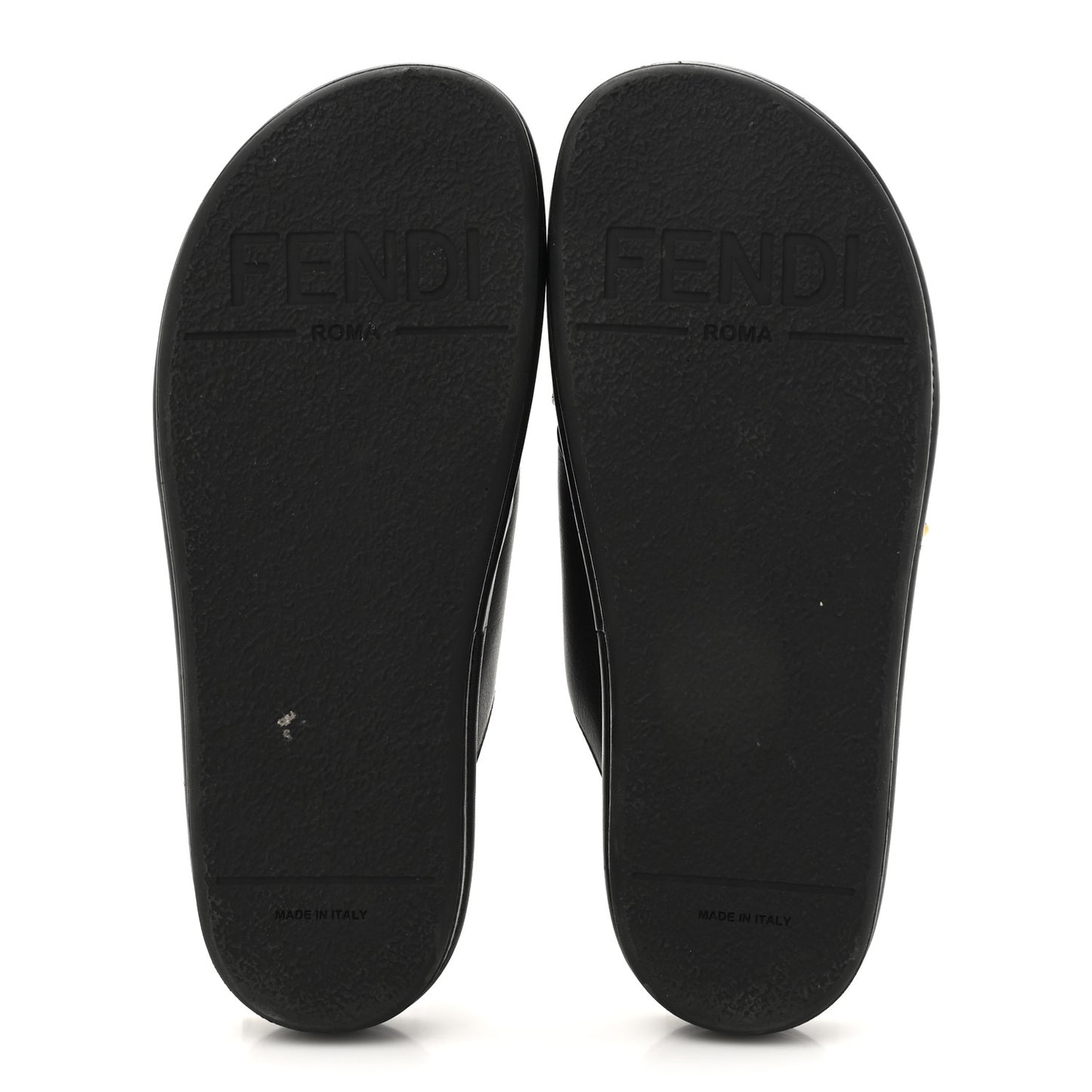 Vitello Womens Fendigraphy Slide Sandals 38.5 Black