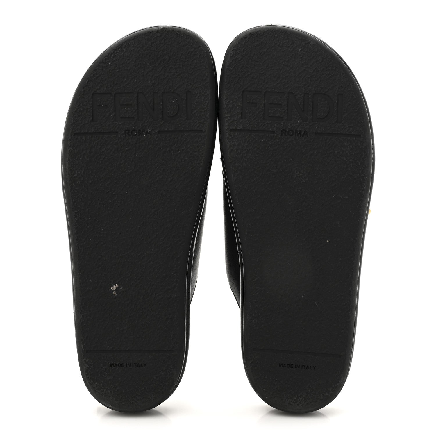 Fendi Vitello Womens Fendigraphy Slide Sandals 38.5 Black 5 of 11