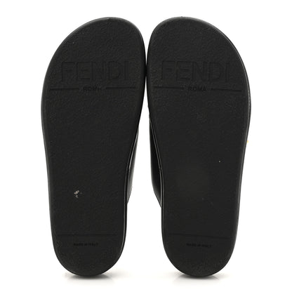 Fendi Vitello Womens Fendigraphy Slide Sandals 38.5 Black 5 of 11