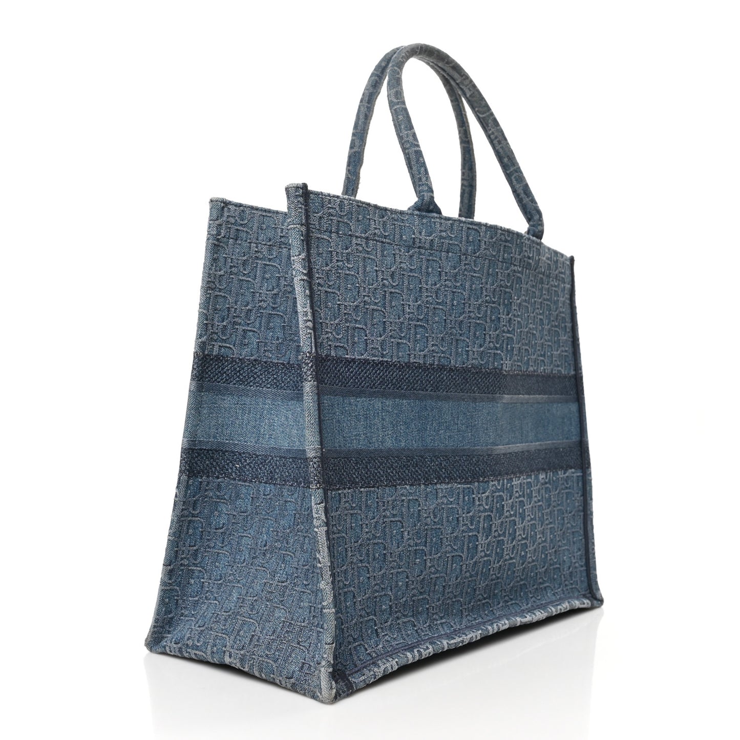 Oblique Denim Book Tote Denim Blue