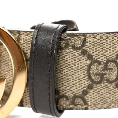 Gucci GG Supreme Monogram Interlocking G 37mm Belt 95 38 Beige Ebony Cocoa 6 of 6