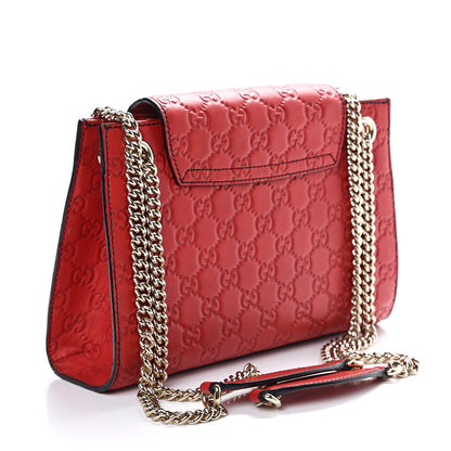 Gucci Guccissima Small Emily Shoulder Bag Red 2 of 9