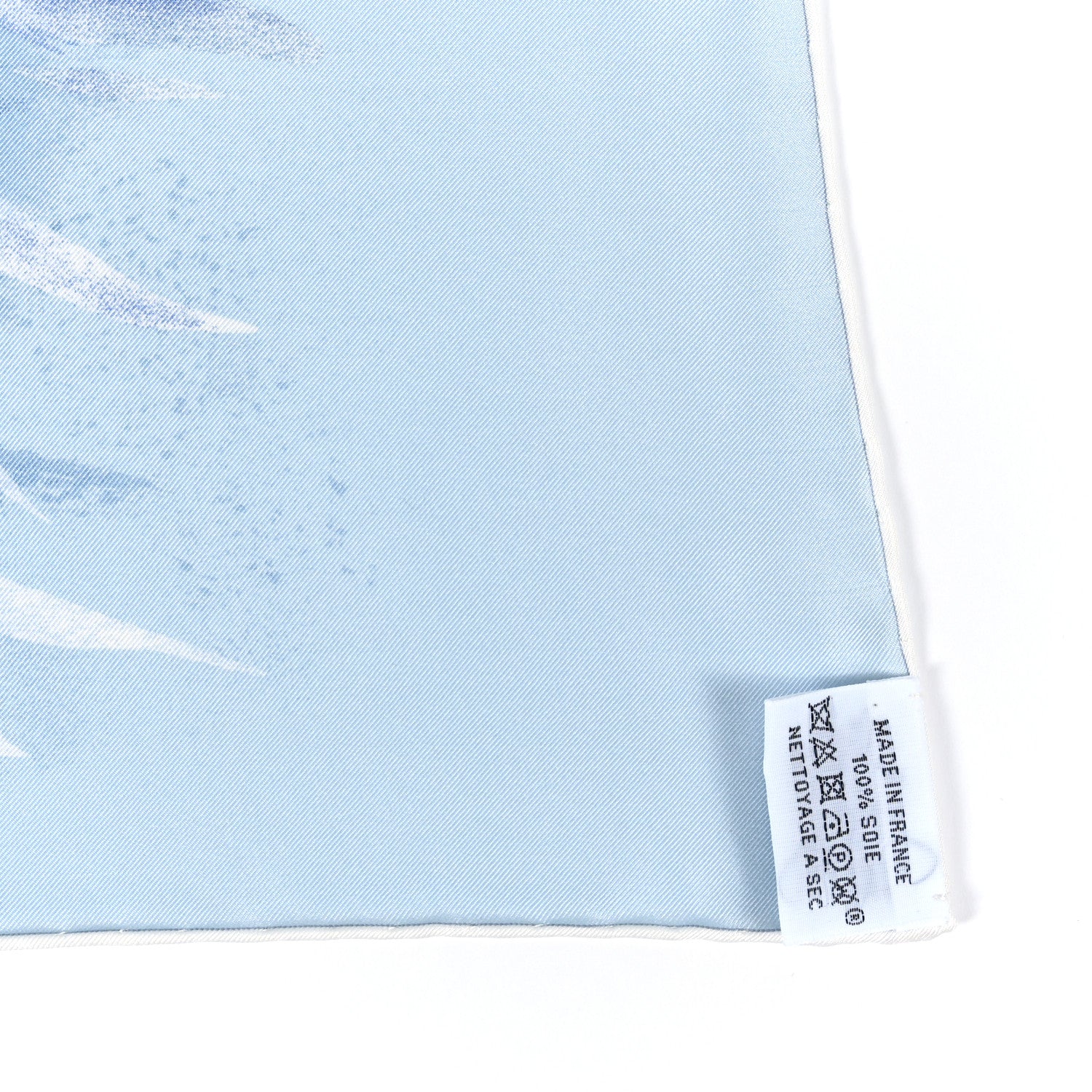 Hermes Silk Panthera Pardus Scarf 140 Bleu Ciel Marine White 4 of 5