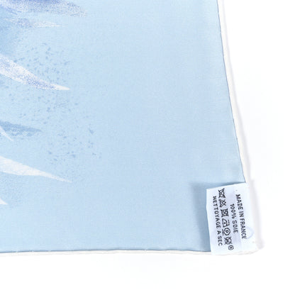 Hermes Silk Panthera Pardus Scarf 140 Bleu Ciel Marine White 4 of 5