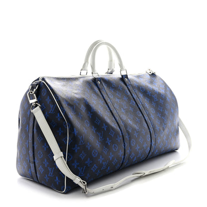 Louis Vuitton Vintage Monogram Everyday LV Keepall Bandouliere 55 Blue 2 of 9