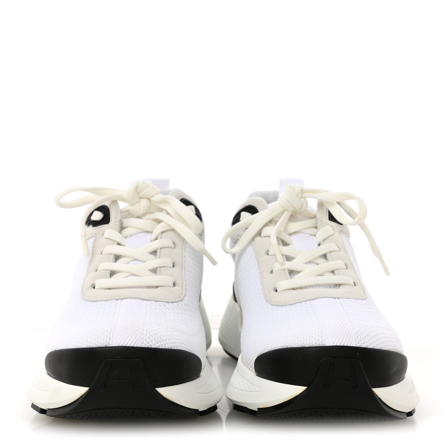 Technical Knit Suede Heros Sneakers 36 White