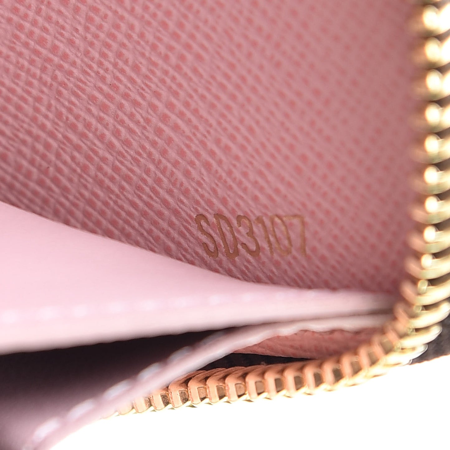 Monogram Clemence Wallet Rose Ballerine
