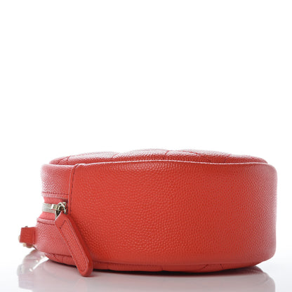 Chanel Caviar Quilted Round Clutch With Chain Red 4 of 8