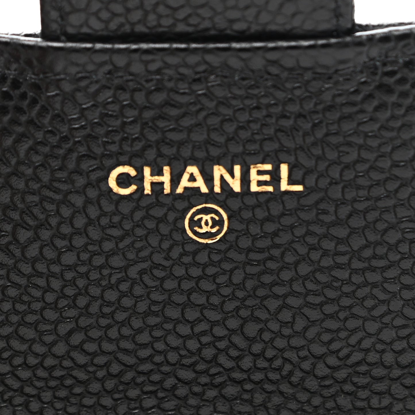 Caviar Quilted Large Gusset Flap Wallet Black