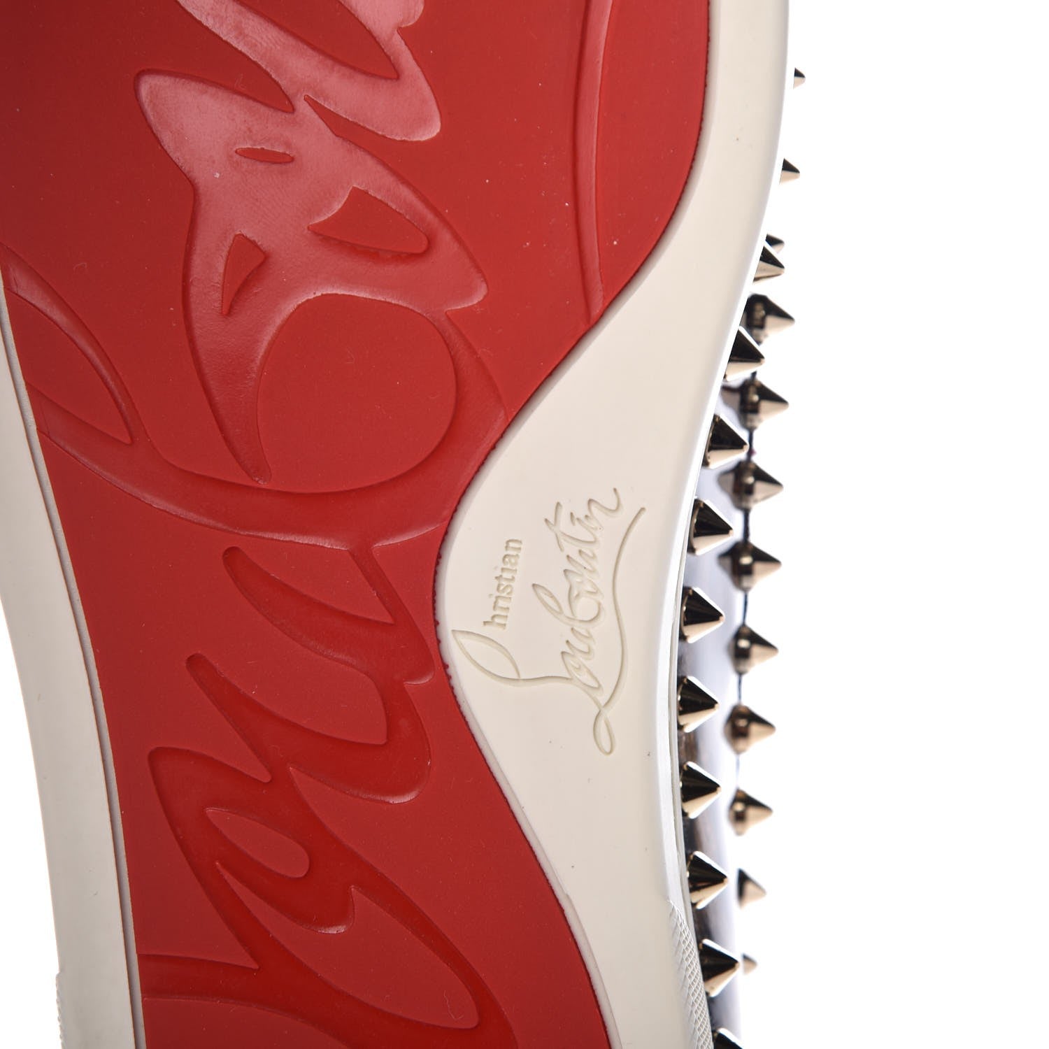 Christian Louboutin Patent Degrade Leopard Studded Womens Pik Boat Flat Loafers 37 Bronze 7 of 10