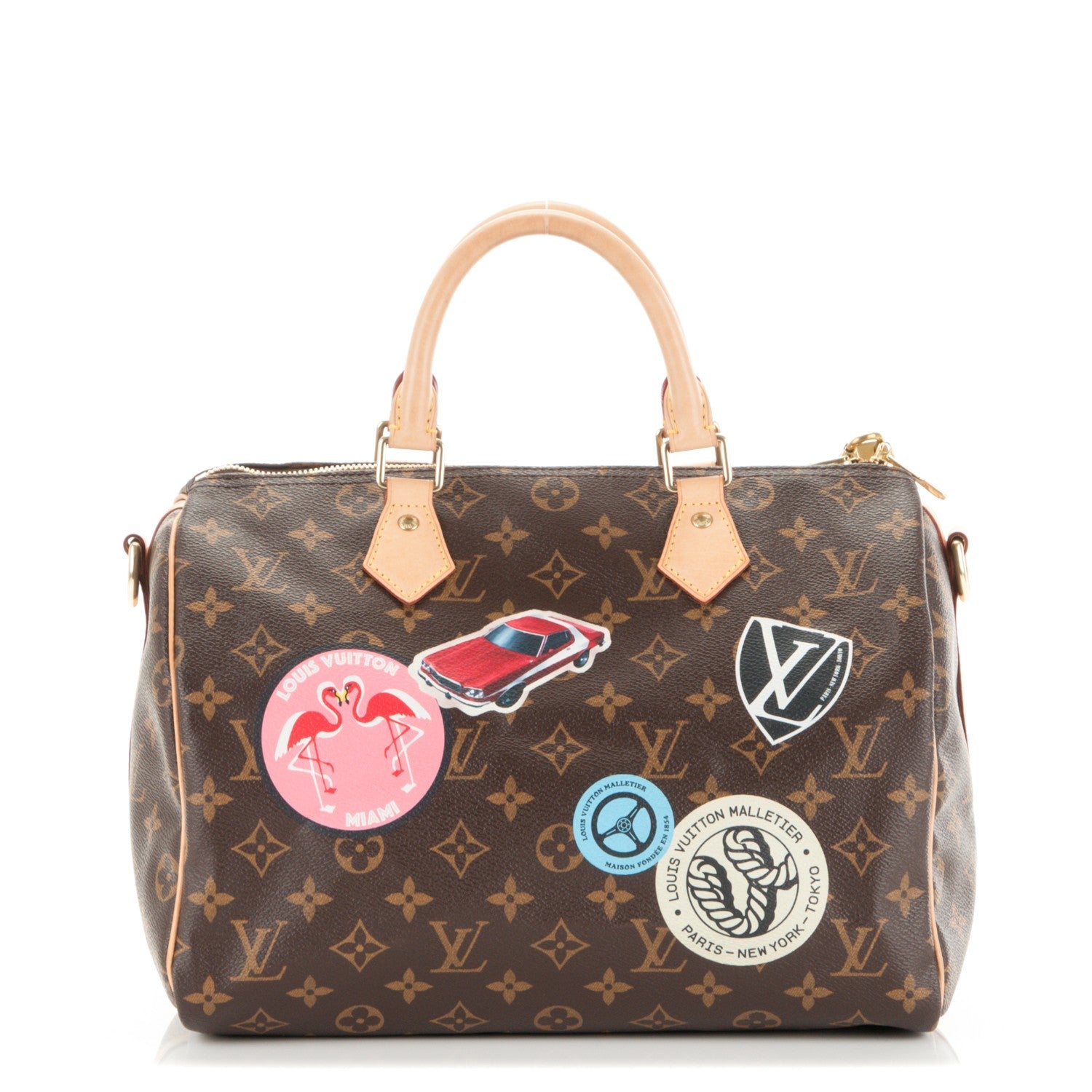 Louis Vuitton Monogram World Tour Speedy Bandouliere 30 1 of 9