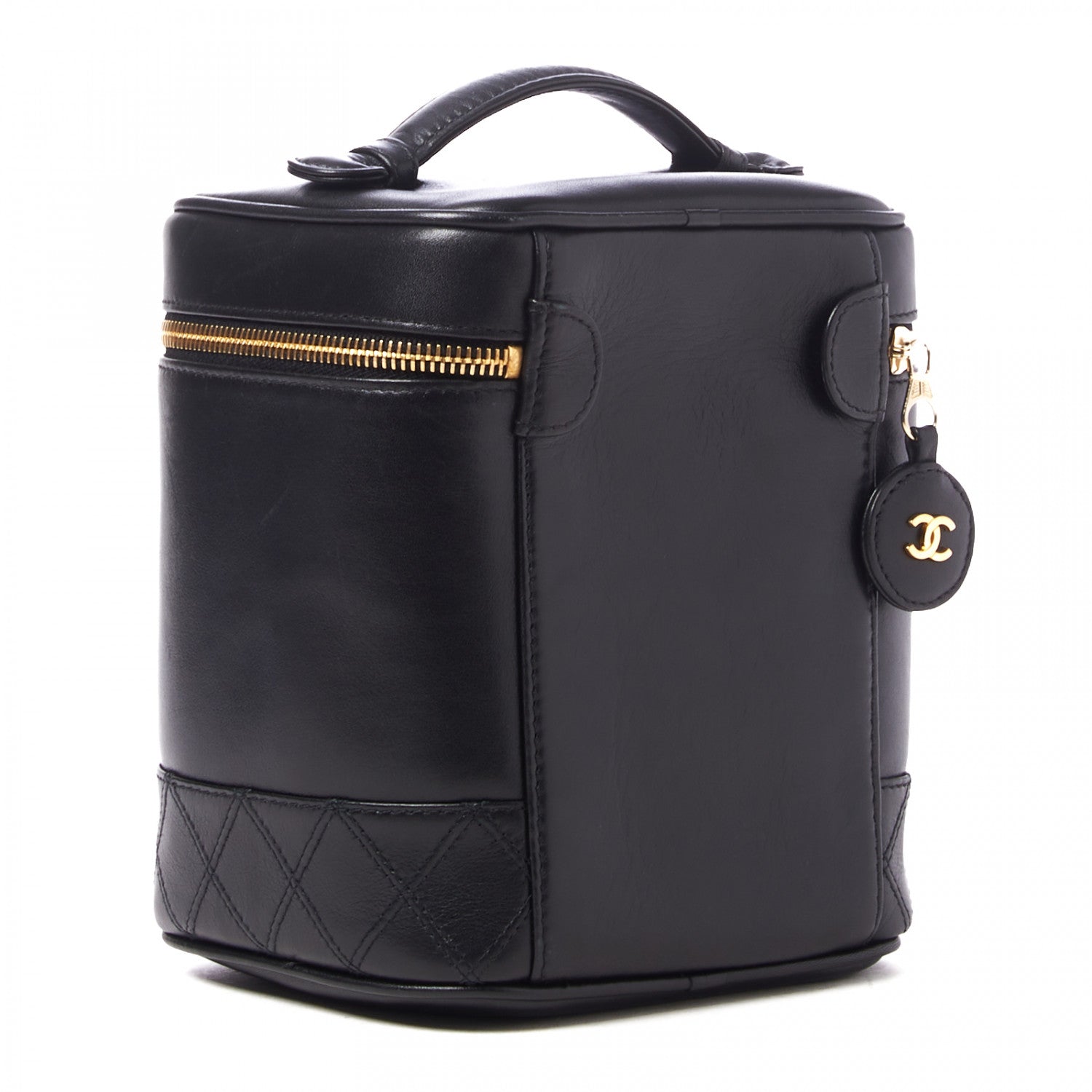 Chanel Lambskin Vanity Cosmetic Case Black 2 of 9