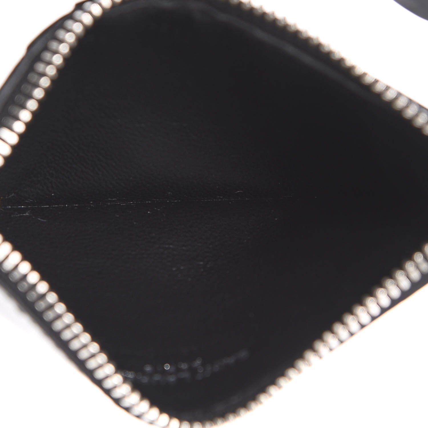 Saint Laurent Calfskin 5 Fragments Logo Zip Pouch Card Holder Black 4 of 7