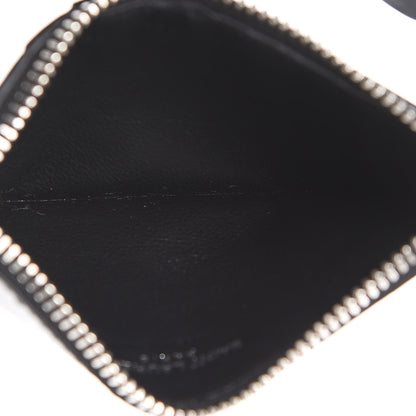 Saint Laurent Calfskin 5 Fragments Logo Zip Pouch Card Holder Black 4 of 7