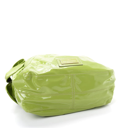 Valentino Garavani Patent Lacca Small Nuage Bow Hobo Green 4 of 9
