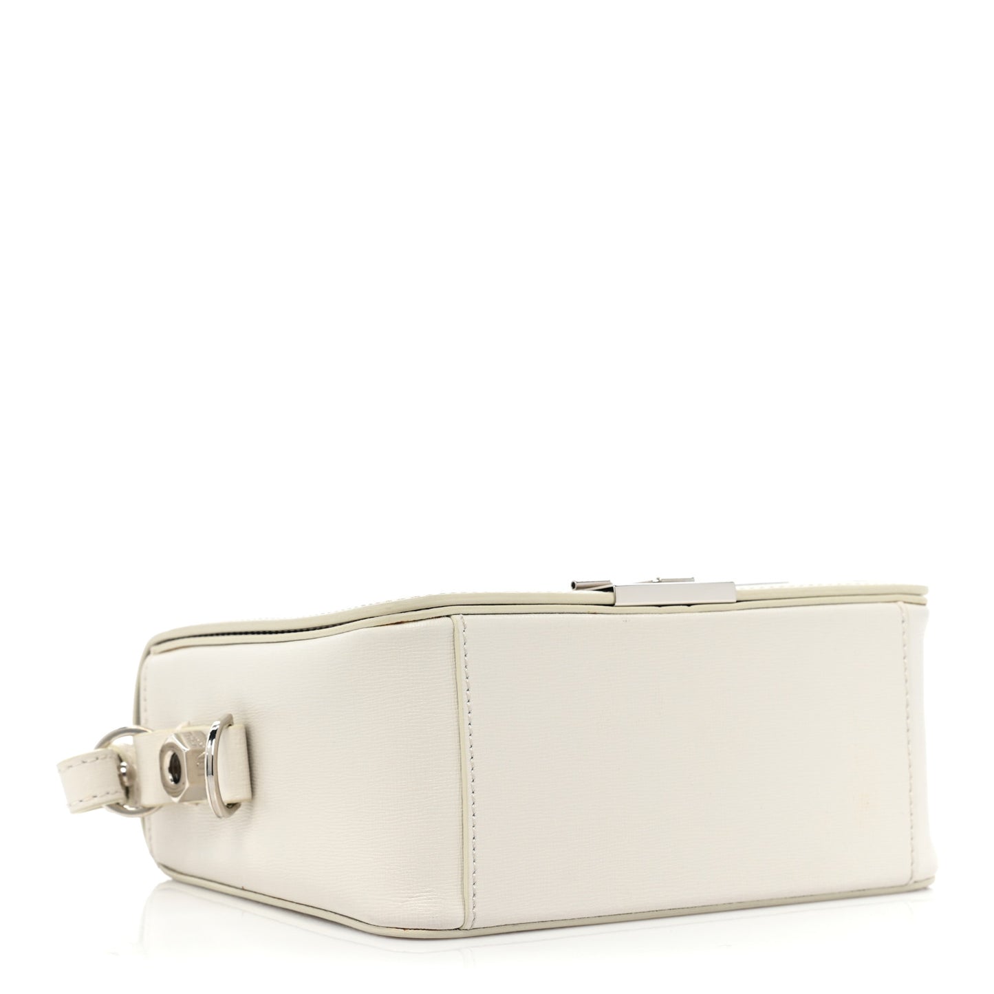 Calfskin Diag Flap Bag White Black