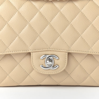 Chanel Caviar Quilted Medium Double Flap Beige 10 of 10