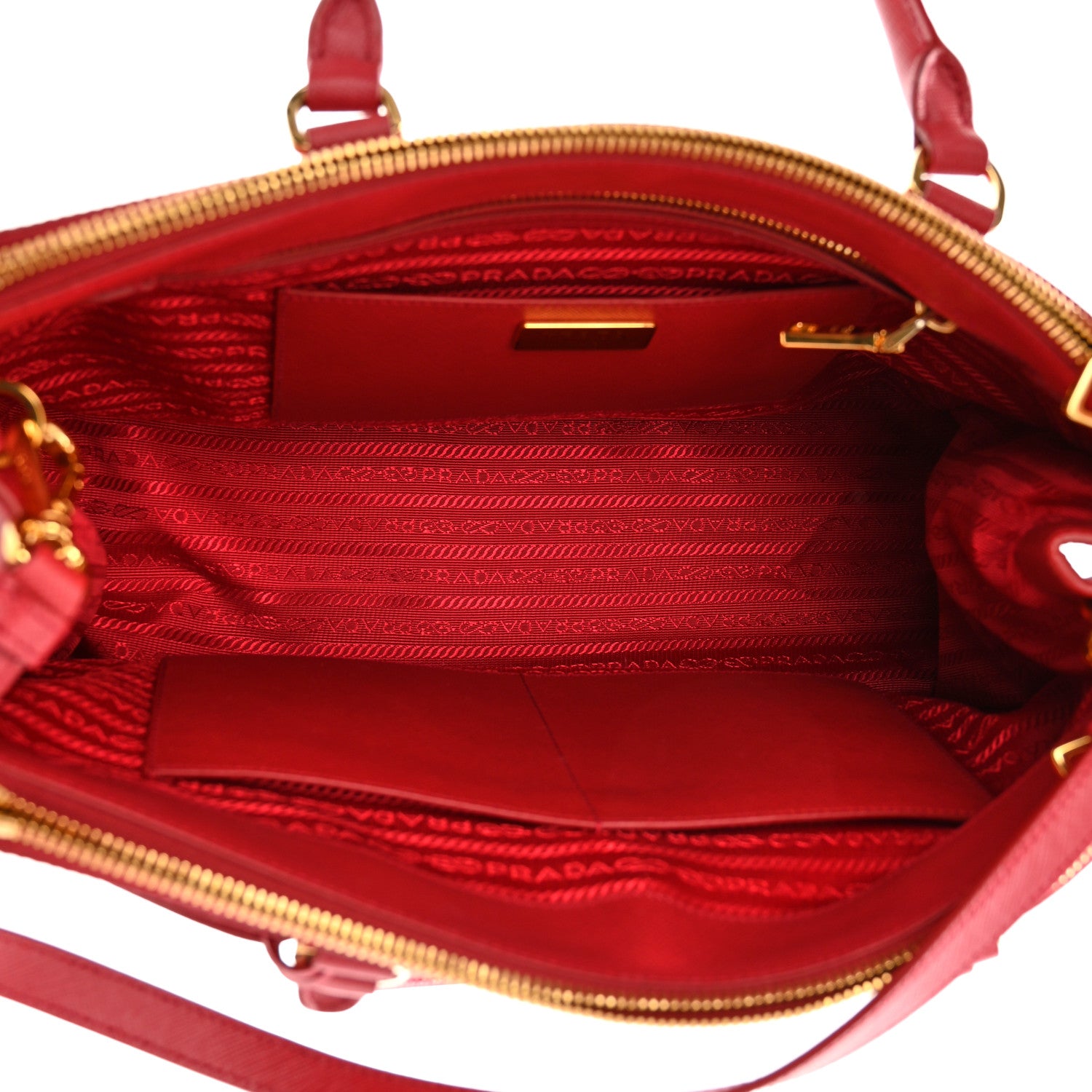 Prada Saffiano Lux Medium Tote Fuoco 4 of 10