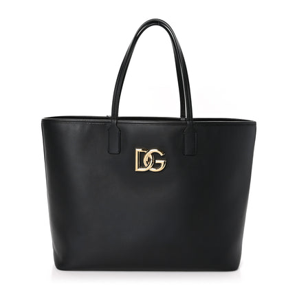 Dolce & Gabbana Calfskin Medium Fefe Tote Black 1 of 10