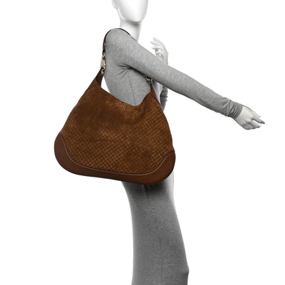 Gucci GG Suede B Large Shoulder Bag Brown 2 of 11