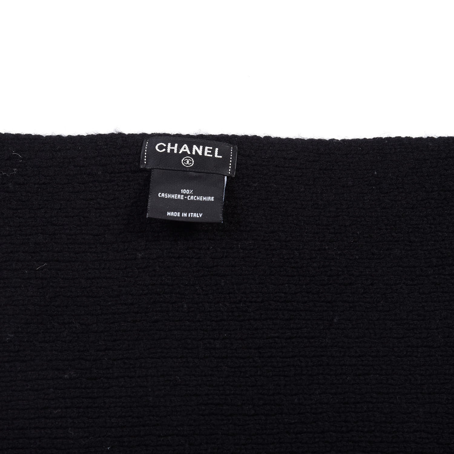 Chanel Cashmere CC Scarf Black 3 of 3