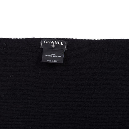 Chanel Cashmere CC Scarf Black 3 of 3