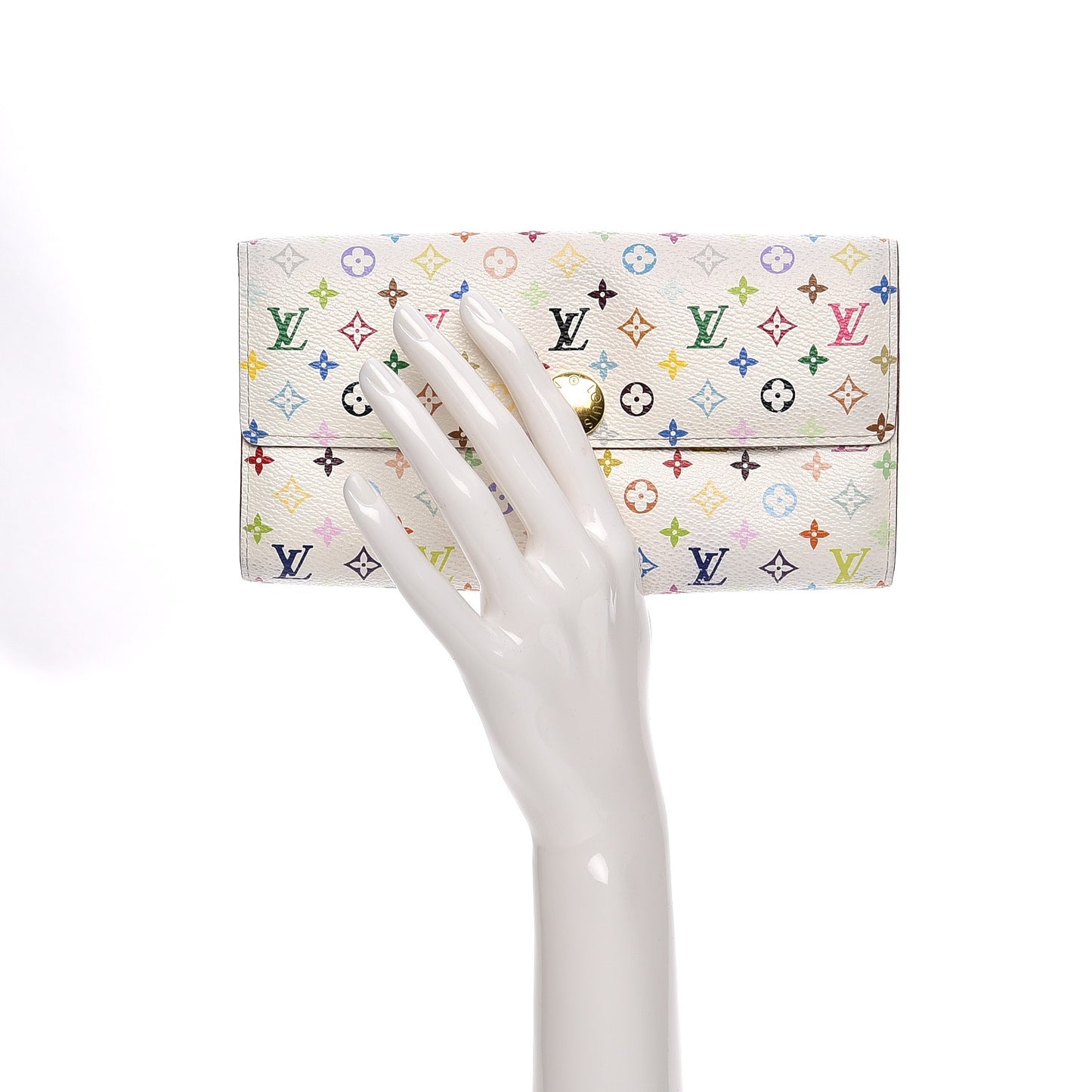 Monogram Multicolor Sarah Wallet White