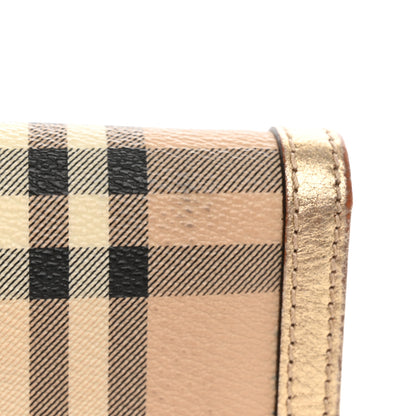 Burberry Haymarket Check Molly Wallet Gold 11 of 13