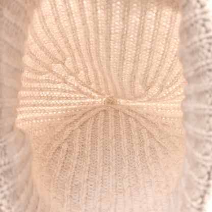 Chanel Cashmere CC Beanie Hat Beige White 4 of 5