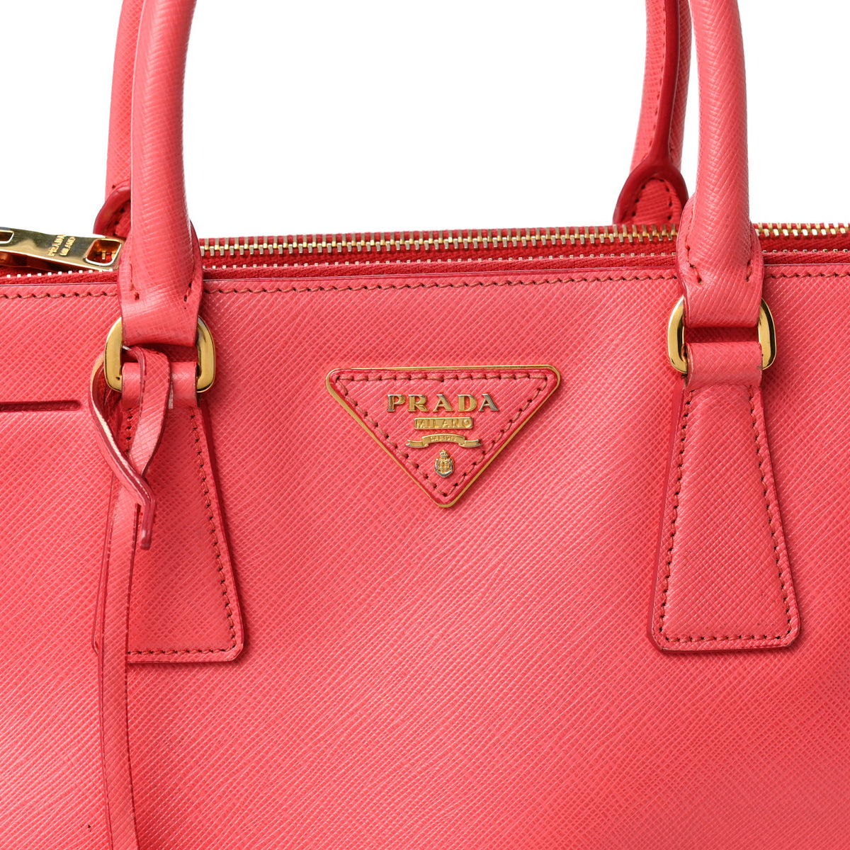 Saffiano Mini Galleria Double Zip Tote Peonia
