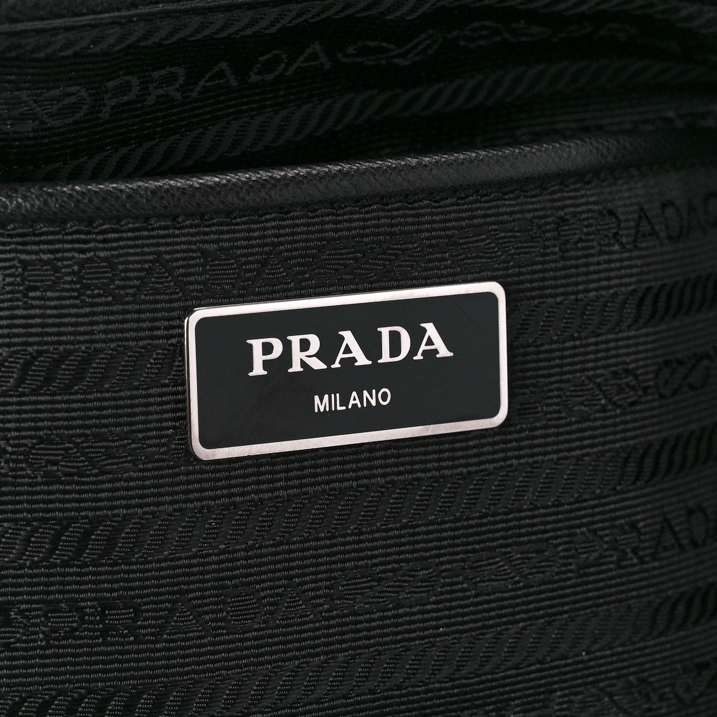 Tessuto Nylon Saffiano Medium Backpack Black