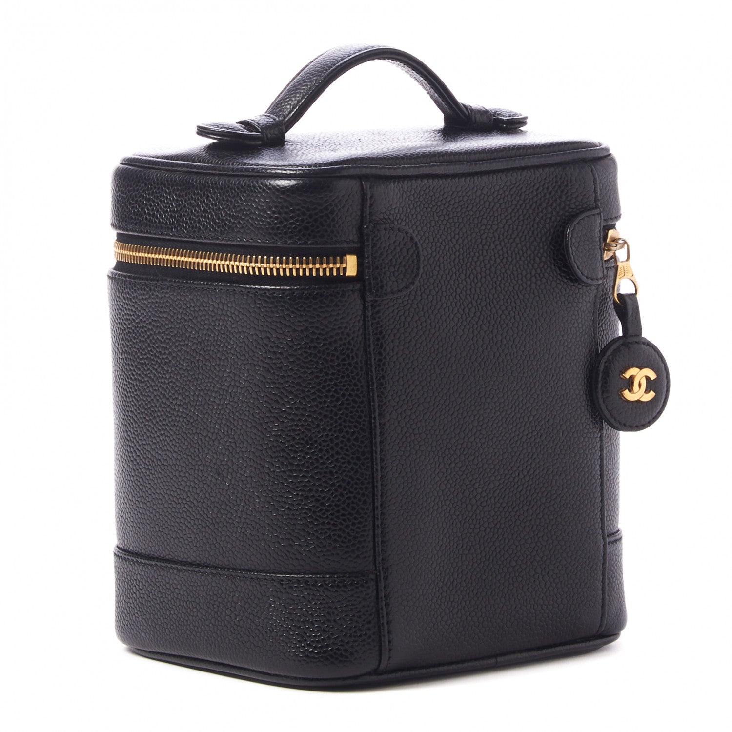 Chanel Caviar Vanity Cosmetic Case Black 2 of 9