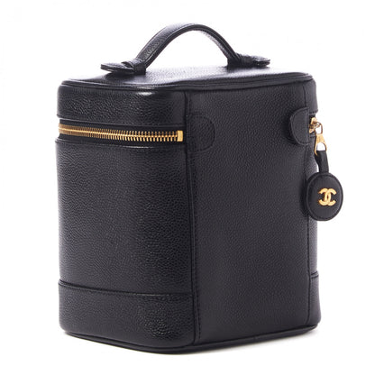 Chanel Caviar Vanity Cosmetic Case Black 2 of 9
