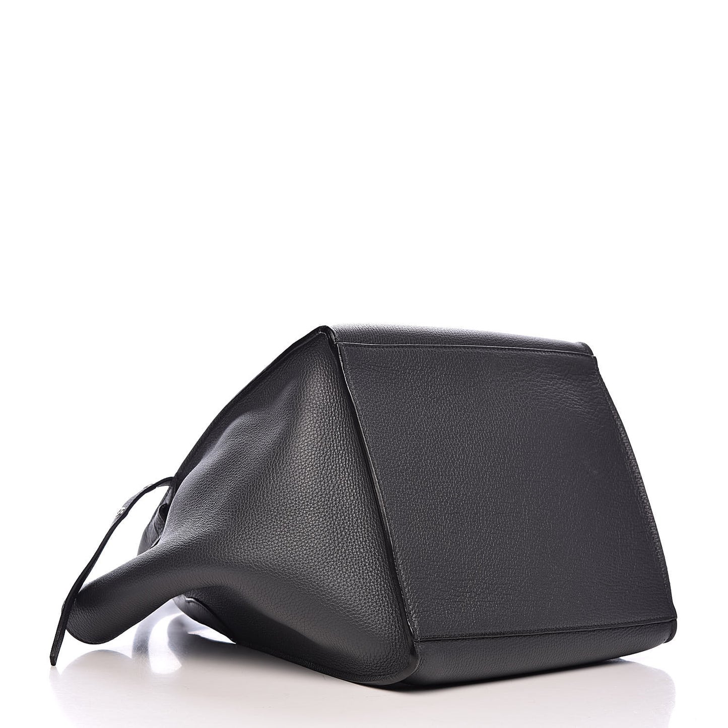 Supple Grained Calfskin Small Long Strap Big Bag Anthracite