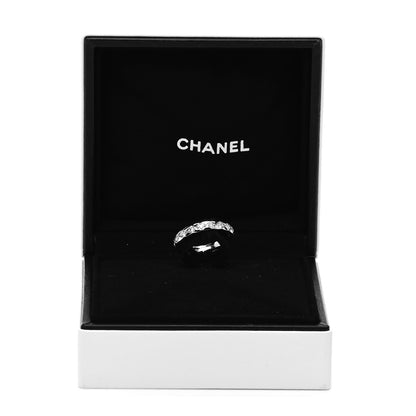 Chanel 18K White Gold Diamond Mini Coco Crush Ring 52 6 5 of 5