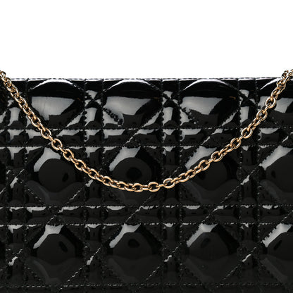 Christian Dior Patent Cannage Lady Dior Convertible Clutch Black 8 of 12